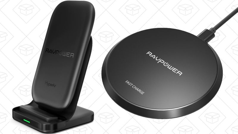 RAVPower 10W Qi Charging Stand With 7.5W iPhone Charging | $37 | AmazonRAVPower 10W Qi Charging Pad | $9 | Amazon